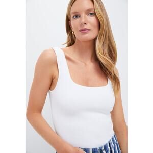 TUCKERNUCK White Sara Rib Knit Tank Size XL NWT Retail $88 Tuckernuck
